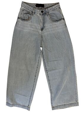 Love For Humanity Skate Baggy Wide Leg Denim Jeans 3/25 Y2K Vibe